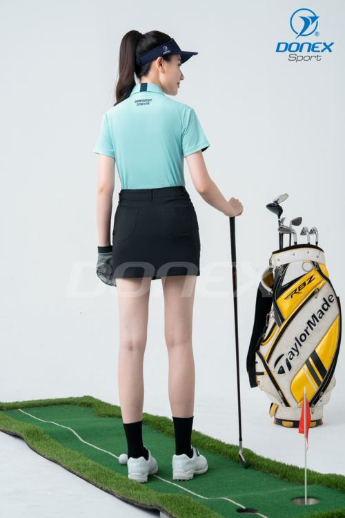 Áo thể thao nữ AC-3846 xanh ngọc phối navy